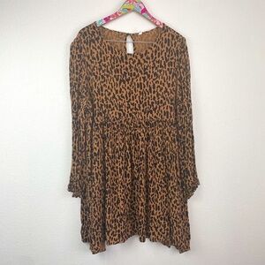 bp animal print skater dress size 2X // 2837